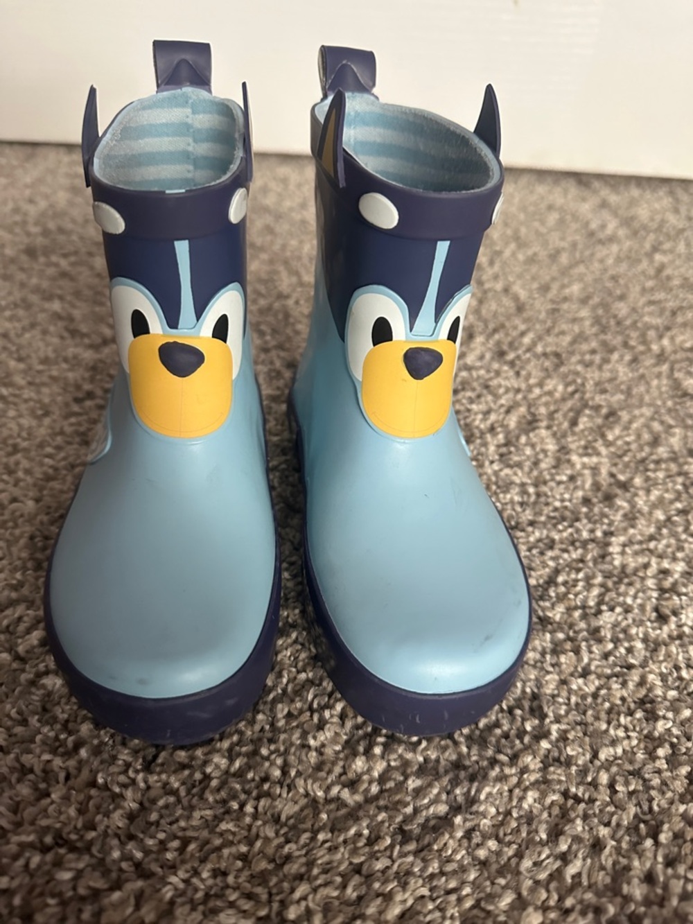 Light Blue Toddler Animal Rain Boots with Playful Pup Face